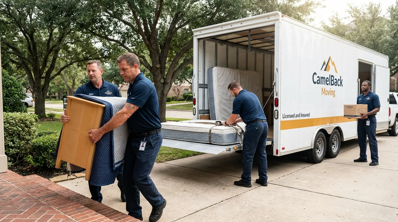 Crew loading residential truck for cross-state move from Whitehouse, OH